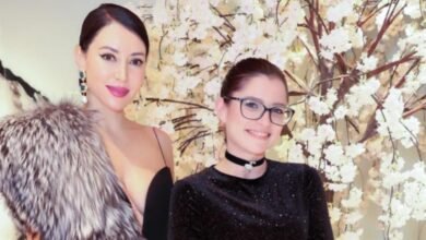 صورة توضيحية - Supermodel Nesrin Sanad Sizzles In Gorgeous Black Dress At Amber Niche Ceremony