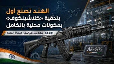 الهند تنتج أول بندقية AK-203 بمكونات محلية بالكامل