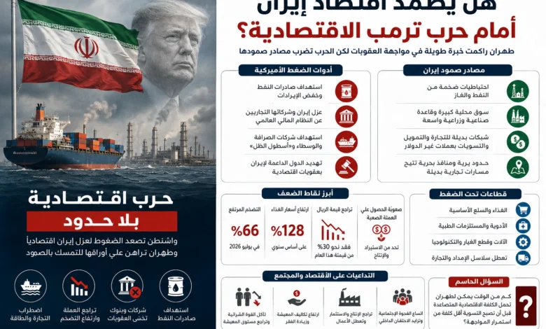 هل يصمد الاقتصاد الإيراني أمام حرب ترمب الاقتصادية؟