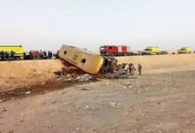 21 قتيلاً في حادث حافلة على طريق دهب–نويبع بجنوب سيناء