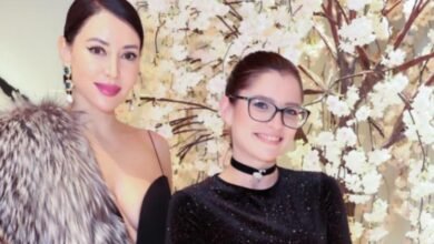 Supermodel Nesrin Sanad Sizzles In Gorgeous Black Dress At Amber Niche Ceremony